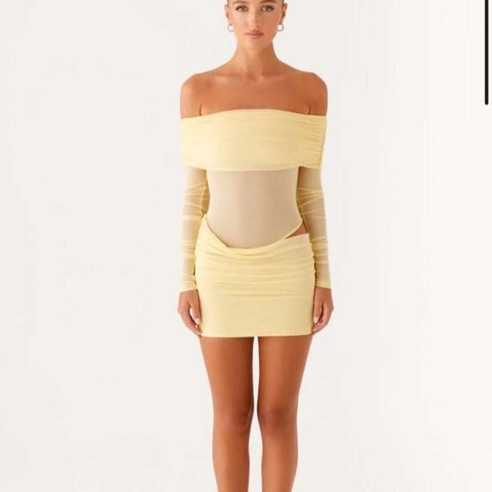 Peppermayo No Doubt Mini Yellow Dress S